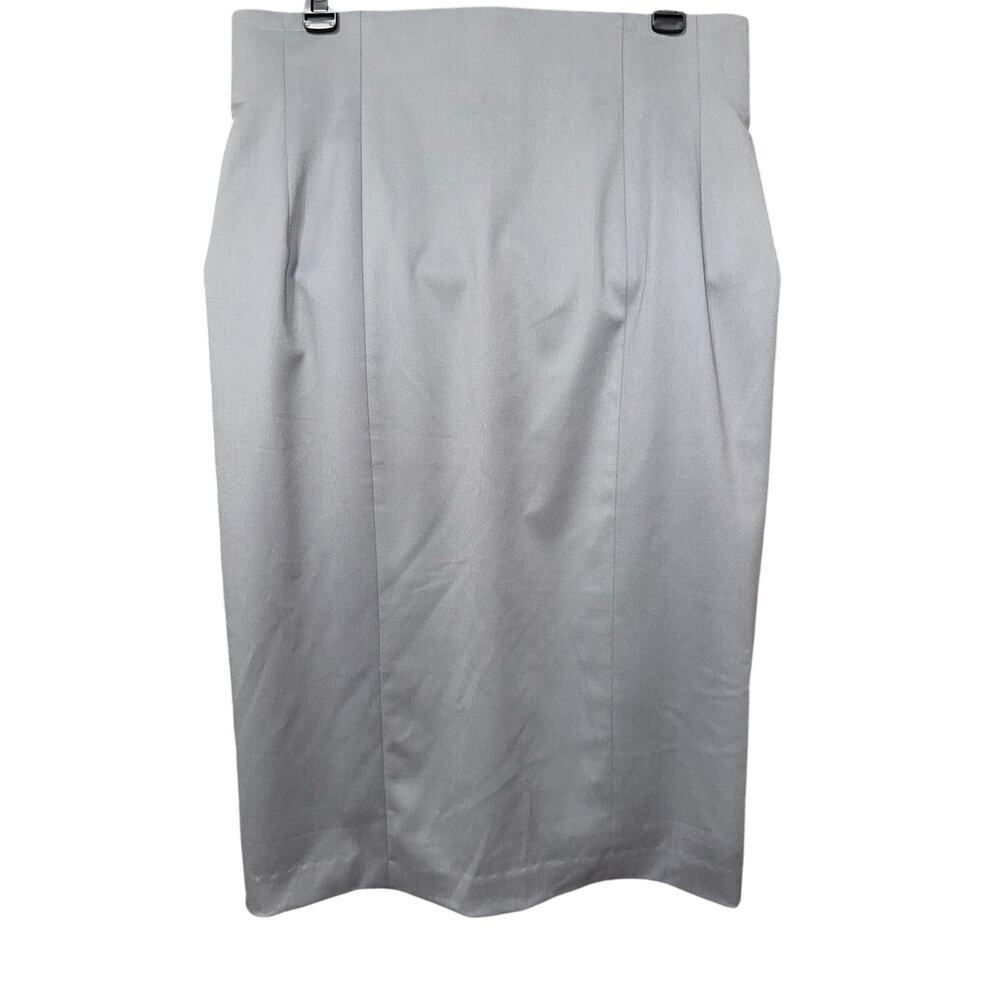 Victoria’s Secret Body By Victoria Pencil Skirt Gray Stretch Slit Office Siren14